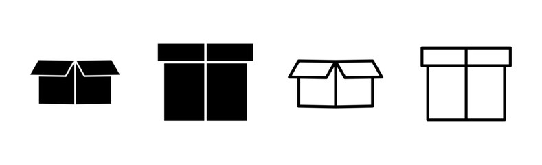 Box icon set. box vector icon, package, parcel