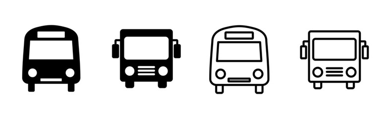 Bus icon set. bus vector icon