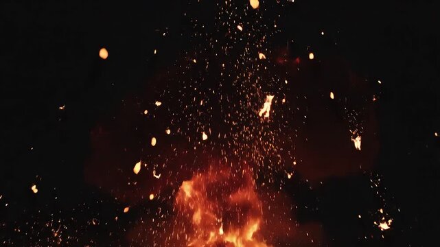 Explosive Fireball A Captivating Display of Intense Heat and Energy.