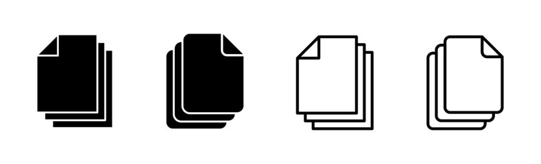 Document icon set. Paper icon. File Icon