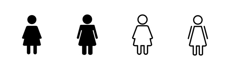 Female icon set. woman icon vector