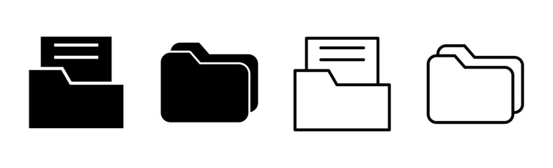 Folder icon set. folder vector icons