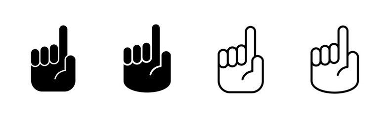 Hand icon set. hand vector icon, palm,click