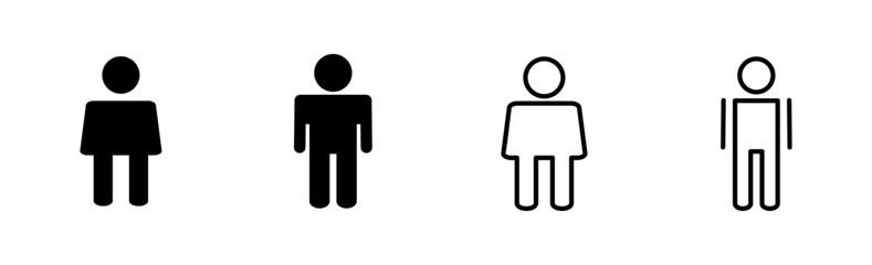 Man icon set. male icon vector. human symbol