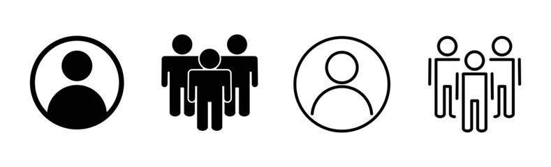 People icon set. person icon vector. User Icon vector. team symbols