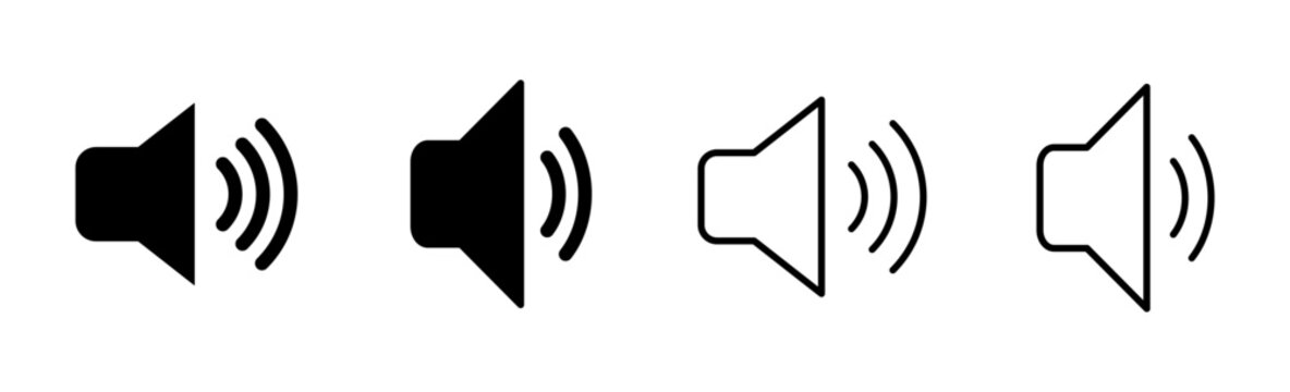 Speaker icon set. volume icon vector. loudspeaker icon vector. sound symbol