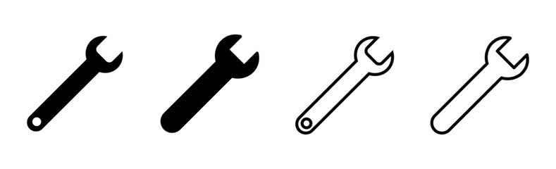 Wrench icon set. repair icon vector. tools icon vector