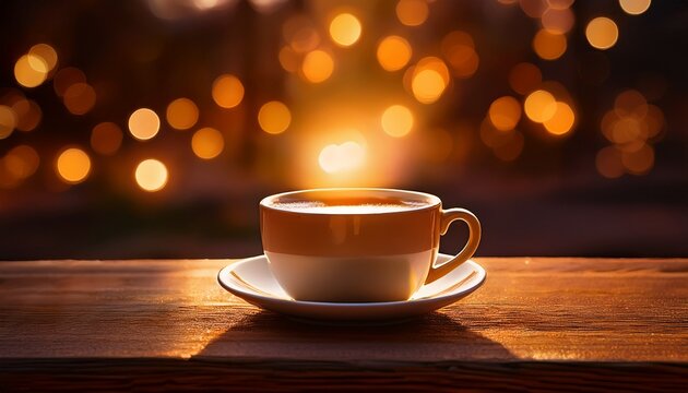 Warm Light On Cozy Coffee Cup