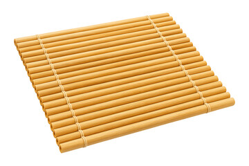 Natural Bamboo Placemat Isolated on a Transparent Background