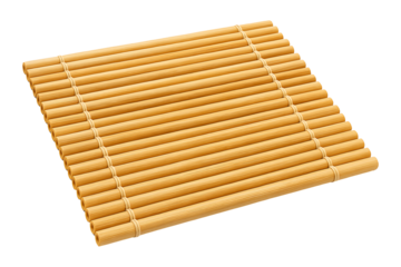 Natural Bamboo Placemat Isolated on a Transparent Background