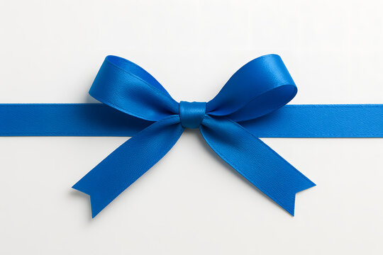 La&ccedil;o azul com o fundo branco. 