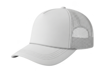 White baseball cap isolated on transparent background