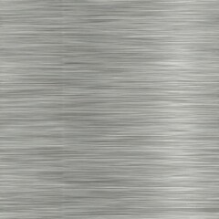 Obraz premium Brushed stainless steel sheet with uniform linear grain, neutral grey tone, shadowless top-down, seamless tiling.