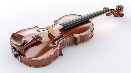 Fototapeta premium Realistic Style Classical Wooden Violin