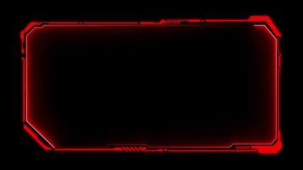 Universal technology line and frame video overlay futuristic HUD head up display interface template with basic geometry line element. Technology hologram frame border and viewfinder element Graphics - Powered by Adobe