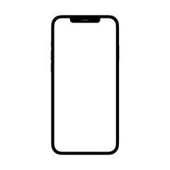 blank smart phone mockup isolated on transparent 