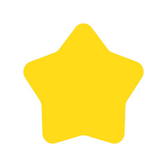 Rounded Yellow Star Icon