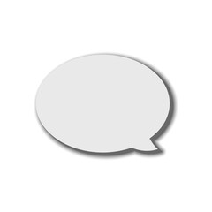 Empty White Speech Bubble with Subtle Shadow