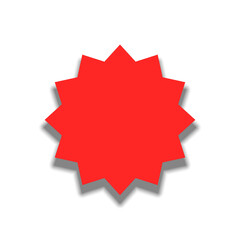 Red Starburst Promotional Label