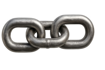 Obraz premium Metal chain links connecting, symbolizing strength, unity, teamwork, security, and connection on transparent background