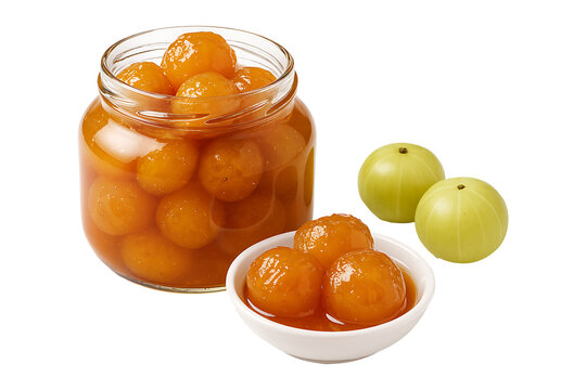 Sweet Gooseberry Preserve Isolated on a Transparent Background