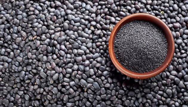 The Stone Grouted Organic Urad Dal Without Skin Vigna Mungo Black Gram Mash Kalai Uzhunnu Parippu Ulundu Paruppu Minapa Pappu Uddu Or Black Matpe Top View Background Or Texture