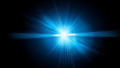 Obraz premium Bright Light Blue Lense Flare