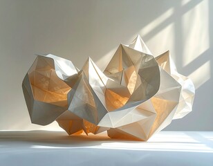 paper sculptures come alive with procedural folding animations and soft shado 