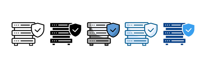 Server Uptime Icon Set Multiple Style Collection