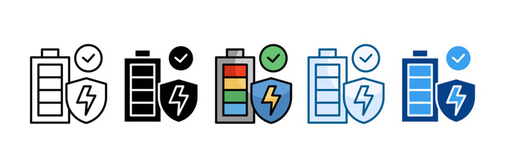 Power Reliability Icon Set Multiple Style Collection