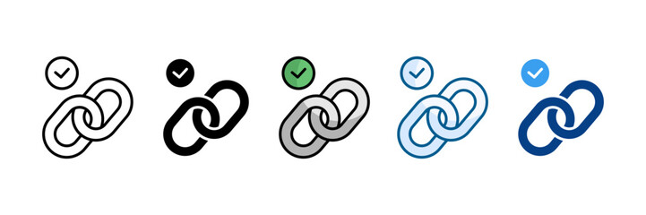 Strong Connection Icon Set Multiple Style Collection