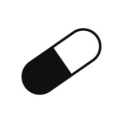 A black and white capsules icon vector design