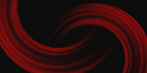 Abstract graphic with swirling grainy noise featuring bright red curves on a dark black background,ideal for wallpaper or digital background.
