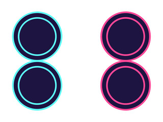 Glowing holographic fitness goal tracker ui elements vector illustration vector