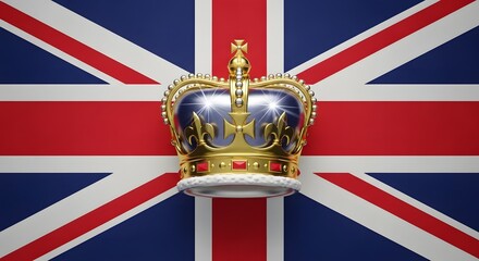 Crown on Union Jack flag