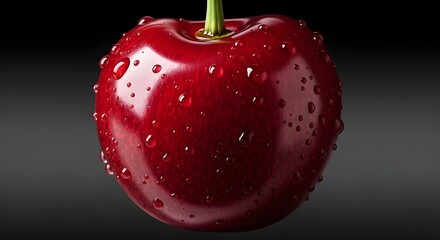 Red apple with transparent background