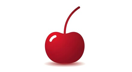 Red cherry with transparent background