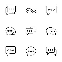 Chat icon vector isolated on white background. Chat vector icon. Speech bubble. message. contact us