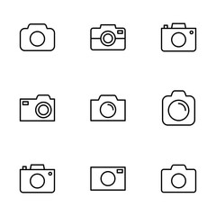 Camera Icon vector isolated on white background. Camera symbol. Camera vector icon