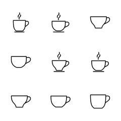 coffee cup icon vector isolated on white background. Coffee cup icon. Coffee vector icon. Tea