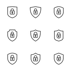 Security icon vector isolated on white background. protection icon. privacy. vpn