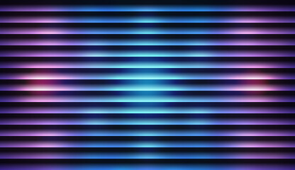 Obraz premium Dark Futuristic Horizontal Light Lines Gradient Background with Glass Effect