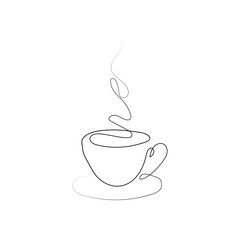 Minimalist Coffee Line Art Illustration