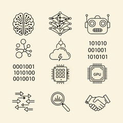 Artificial Intelligence Icons