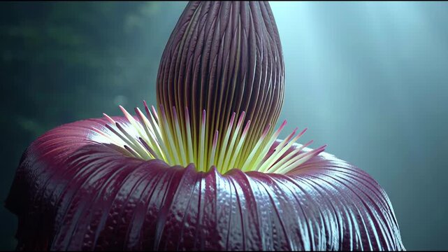 Titan Arum Blooming: A Rare and Stinky Spectacle of Nature.
