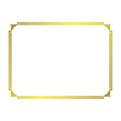 simple gold frame border.eps