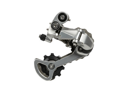 Bicycle derailleur gear shifter system isolated on transparent background
