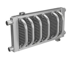 Silver metal radiator with tube system efficient heat exchanger for cooling process