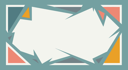 Abstract geometric frame with modern design and muted color palette creates fresh look