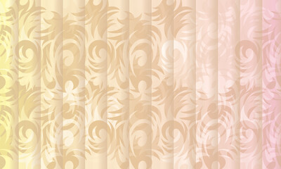 Abstract floral pattern background with vertical stripes swirl